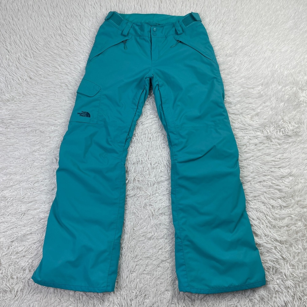North Face Pants Womens Medium Green HyVent Insulated Ski Snowboard Outdoor M